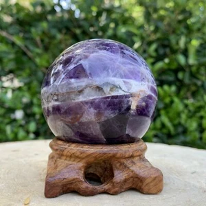 450g 6x6x6cm Purple Banded Chevron Amethyst Sphere from South Africa - Picture 1 of 5