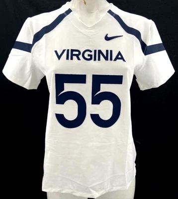 NEW Virginia Cavaliers UVA Nike Dri-Fit White SS Lacrosse Jersey Shirt Women's M - Image 1 of 4