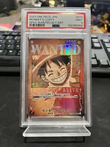 2023 One Piece JPN OP03-012 Monkey D. Luffy Wanted Poster Alt Art PSA 9 - Picture 1 of 2