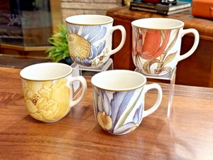 4er Set Williams Sonoma Garden Flowers Jardin des Fleurs Tassen - Bild 1 von 18
