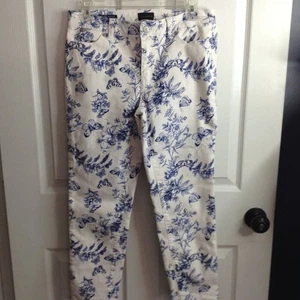 Talbots Printed 4P Slim Ankle Jean, Floral/Butterflies, Classic, Preppy, Boho. - Picture 1 of 6