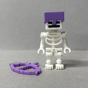 Lego Esqueleto Minifigura Med Lavanda Casco Minecraft del set 21189 min065 - Imagen 1 de 3