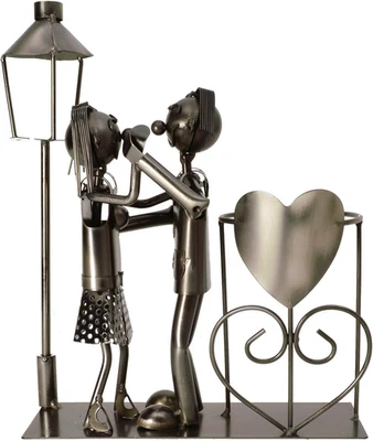 Portacandele Con Lanterna per Candela, in Metallo, Colore: Argento - Immagine 1 di 4