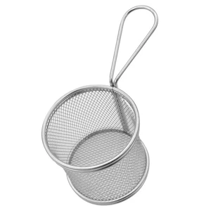 Friteuse Sieb Edelstahl Frittierkorb Lebensmittel Sieb Mesh - Bild 1 von 11