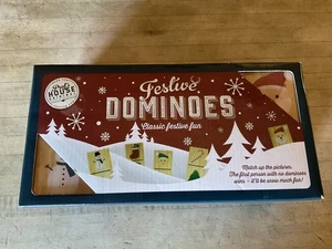 New Sealed Festive Holiday Christmas Dominoes Game From Professor Puzzle Age 3+ - Picture 1 of 9
