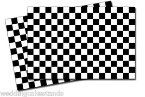 Checkered Racing Flag 2 large vinyl decals 8x12 inches each - Foto 1 di 1