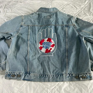 Vintage John 3:16 Denim Jeansjacke bestickt GodsHelpingHand.com Herren Größe Large - Bild 1 von 11
