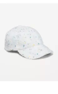 Old Navy Girl One Size Fits Most White & Colors Cozy Sherpa Baseball Cap - Picture 1 of 16