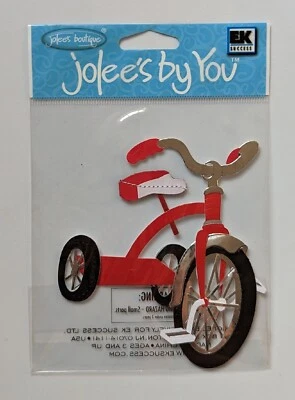 Adorno de álbum de recortes triciclo rojo Jolee's RARO Foto 1 de 2