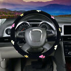 Universal 38cm Butterfly Flower Embroidery Car SUV Interior Steering Wheel Cover