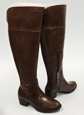 Vince Camuto VC-Bendra Marrón Sobre la Rodilla Tacón Botas Tie Dye Cuero Para Mujer’s 6.5M Foto 1 de 4