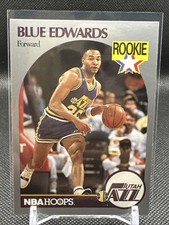 1990-91 Hoops Blue Edwards Rookie Utah Jazz #288