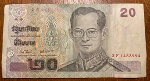 THAILANDE BILLET DE 20 BATH (BILL 80) - Picture 1 of 2