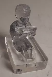 Mini soporte de cristal afroamericano para comer sandía y lucita para niños - Imagen 1 de 4