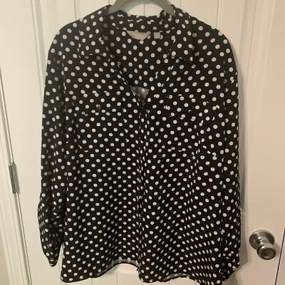 Blusa a lunares Coral Bay para mujer talla 1X Foto 1 de 4