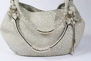 ANTONIO MELANI Cream Leather Animal Print Leather Hobo Shoulder Bag - Picture 1 of 12
