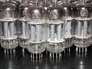 Platinum Matched pair 6350 RCA Gray Anodes O Getter Tested NOS - Picture 1 of 12