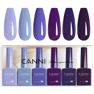 6 Colors 9ML Hema-Free Lavender Dark Purple Blue Gel Polish Set DIY Manicure Kit - Picture 1 of 9