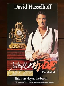 JEKYLL & HYDE David Hasselhoff RARE Double sided Broadway Window Card Poster - Picture 1 of 3