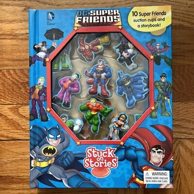 Cómics DC Super Friends Stuck On Stories 10 personajes libro de cuentos Batman Superman Foto 1 de 4