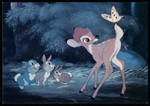 Disney Bambi Thumper Butterfly Postcard - Picture 1 of 2