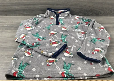 OshKosh B’Gosh Christmas Dinosaur Pullover Unisex Size 12 New - Image 1 of 4
