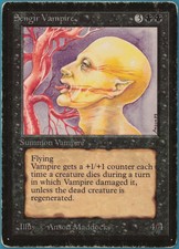 Sengir Vampire Beta HEAVILY PLD Black Uncommon MAGIC CARD (ID# 246001) ABUGames