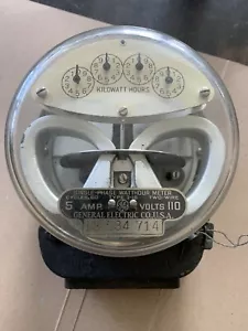 1927 General Electric Watthour Meter Movie Prop Man Cave Hot Rat Rod Garage GE - Picture 1 of 6