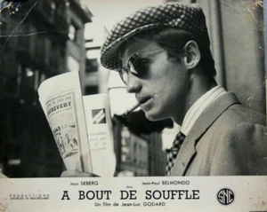 Jean-Paul Belmondo A BOUT DE SOUFFLE Jean-Luc Godard 1960 PHOTO ORIGINALE 24x30 - Imagen 1 de 1