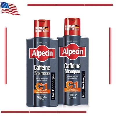 Champú con cafeína C1 12,68 fl oz (paquete de 2) I potenciador del rendimiento capilar I Fresh Foto 1 de 3