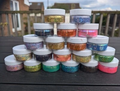 CCR ESCAMA DE METAL COPO DE METAL 20 COLORES x 50 gramos 1 KILO EN TOTAL - TAMAÑO MEDIANO