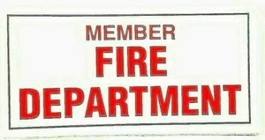 MEMBER - FIRE DEPARTMENT - Long Lasting Vinyl Firefighter Decal - 2" x 4" - Picture 1 of 1