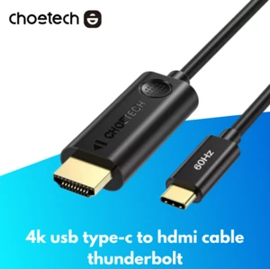 Choetech USB-C Type C to HDMI Cable Male 4K Cable Cord for Macbook iPhone - 1.8m - Picture 1 of 6