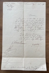 1871 / Brief des Generals Kommandant der Armee von Versailles - Bild 1 von 1