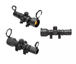 VISM Compact 3-9x42 Magnification 42mm Rubber Armored Rifle Scope Optic Black - Picture 1 of 6