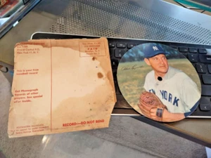 1953 H-O Instant Oatmeal Allie Reynolds Record New York Yankees with Envelope - Picture 1 of 5