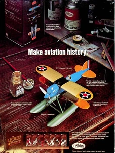 1977 Testors Model Airplane R3C-2 Curtiss Racer 70s Print Ad Aviation Golden Age - Picture 1 of 1