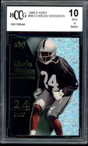 Charles Woodson Rookie Card 1998 E-X2001 #58 BGS BCCG 10 - Picture 1 of 2