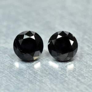 0,92 quilates Best 100% Natural DIAMANTE NEGRO AZABACHE - Claridad de superficie muy limpia - Imagen 1 de 1