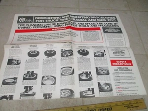 Procedimientos de montaje de desmontaje RMA de colección para neumáticos de camión póster gráfico llanta de rueda - Imagen 1 de 2