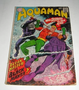 AQUAMAN # 35 DC Comics October 1967 LOW GRADE KEY 1st BLACK MANTA & MANTA-MEN - Picture 1 of 10