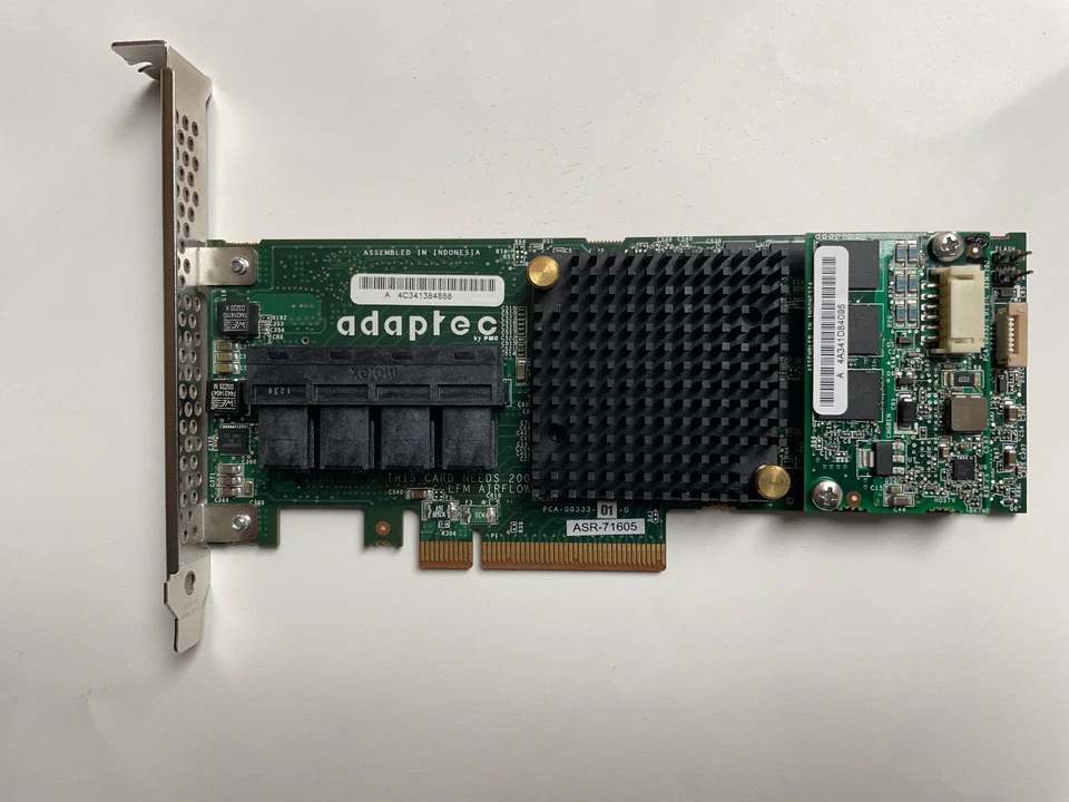 Adaptec ASR-71605 1GB Cache 16-Port 6Gbps Raid controller High profile Bracket - Image 1 of 1