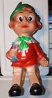 VINTAGE DISNEY PINOCHIO RUBBER DOLL MADE IN ITALY TOY APROX 13 INCHES 