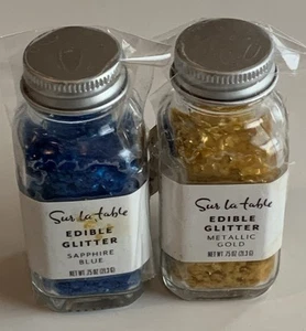 Sur la Table Essbar Glitzer Gold & Blau Zum Backen Kuchen Süßigkeiten Kekse Versiegelt - Bild 1 von 4