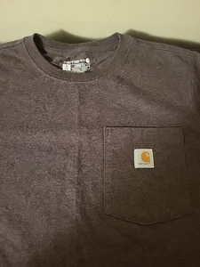 Pre-Owned unisex Carhartt Short Sleeve Pocket T-Shirt Lavender Sz S - Picture 1 of 2