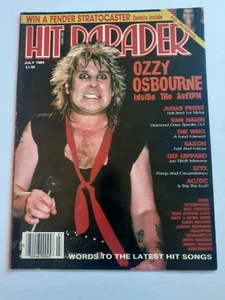 1984 Hit Parader Ozzy Osbourne Kiss Centerfold Judas Priest Kuly '84 Magazine - Picture 1 of 6
