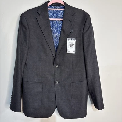 Jaqueta Blazer Lavanderia Inglesa Preta Masculina 40R 33W Nova Com Etiqueta - Imagem 1 de 4