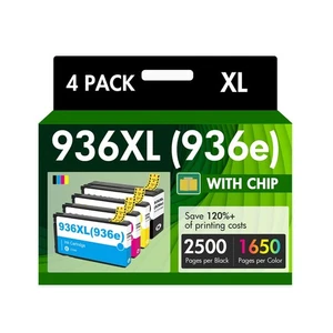 936XL 936 Ink Cartridges Combo Pack: Replacement for HP 936e Ink 936XL Black ... - Picture 1 of 7