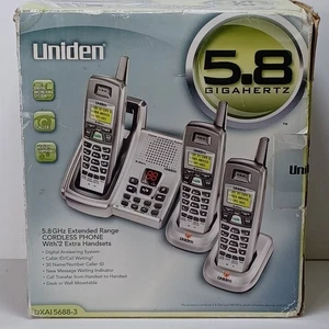 NEU Uniden 5,8 GHz DXAI 5688-3 Schnurlose Telefone Digital Anrufbeantworter - Bild 1 von 6