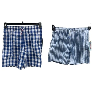 2 New Cat & Jack Boys XL (14/16) Husky Elastic Waist Webbing Swimming Trunks - Picture 1 of 7